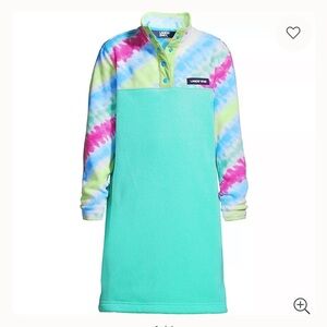 Lands' End Tie-Dye Fleece Dress - Size Girls Plus XL 14P-16P